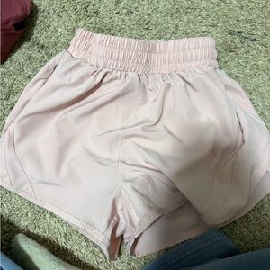 lululemon athletica Light Pink Elastic-Waist Athletic Shorts
